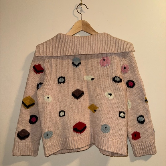 Anthropologie / Monogram HWR Chocolate Box Cardigan Sweater Wool Blend - Large - Picture 5 of 7